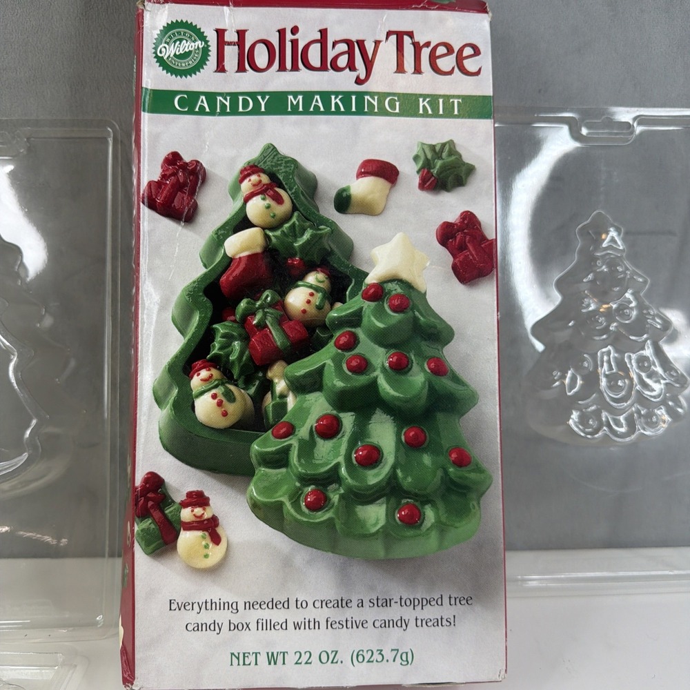 Wilton Holiday Tree Candy Molds Christmas Original Box Vintage - Picture 3 of 6